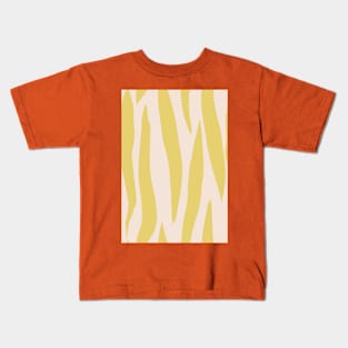 Retro yellow stripes Kids T-Shirt